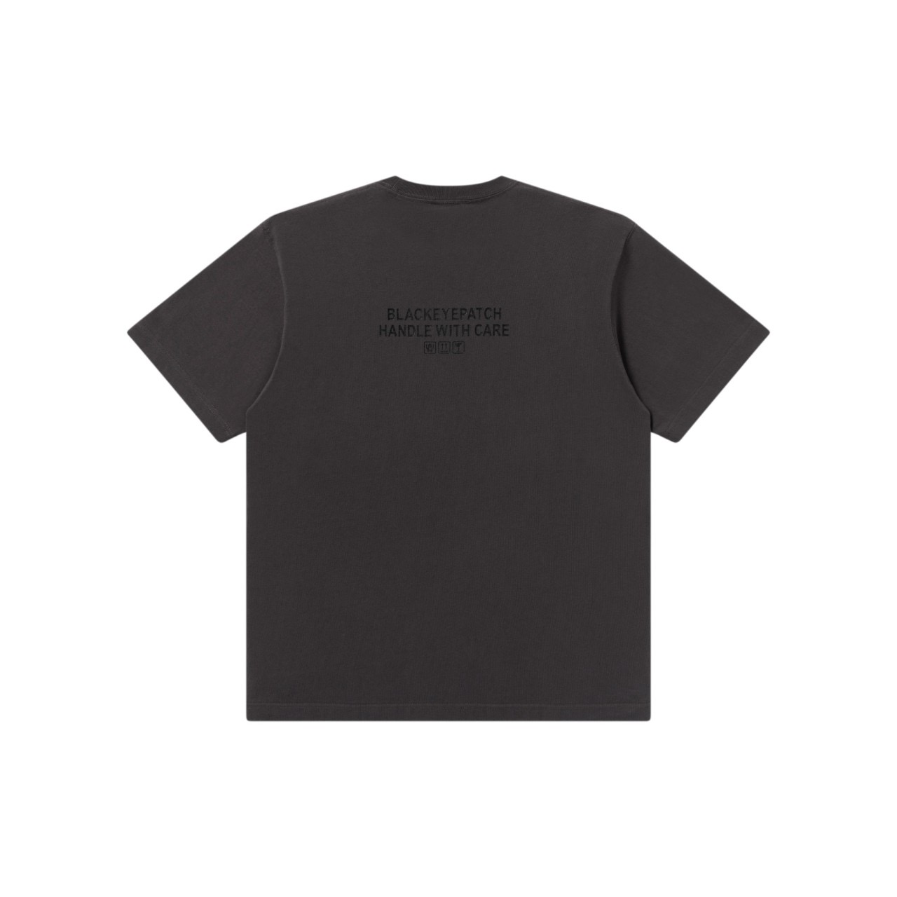 BLACK EYE PATCH (HANDLE WITH CARE TEE) CHARCOAL - FAMLEST
