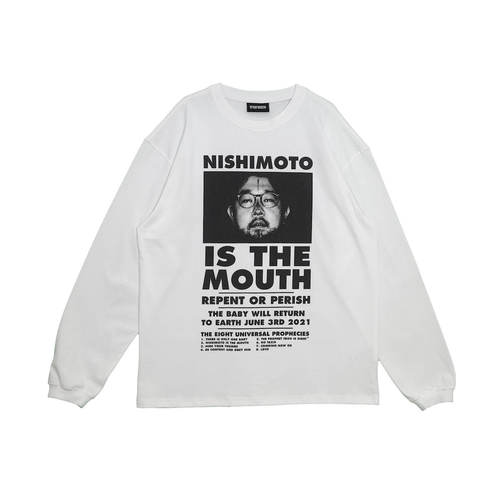 NISHIMOTO IS THE MOUTH (L/S TEE) WHITE - FAMLEST