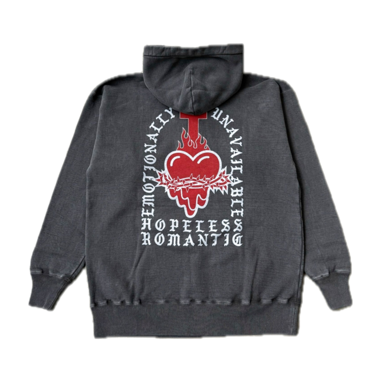送料関税込み■EMOTIONALLY UNAVAILABLE■EU Heart Logo Hoodie EMOTIONALLY UNAVAILABLE (EU LOGO CL HOODIE) BLACK - FAMLEST