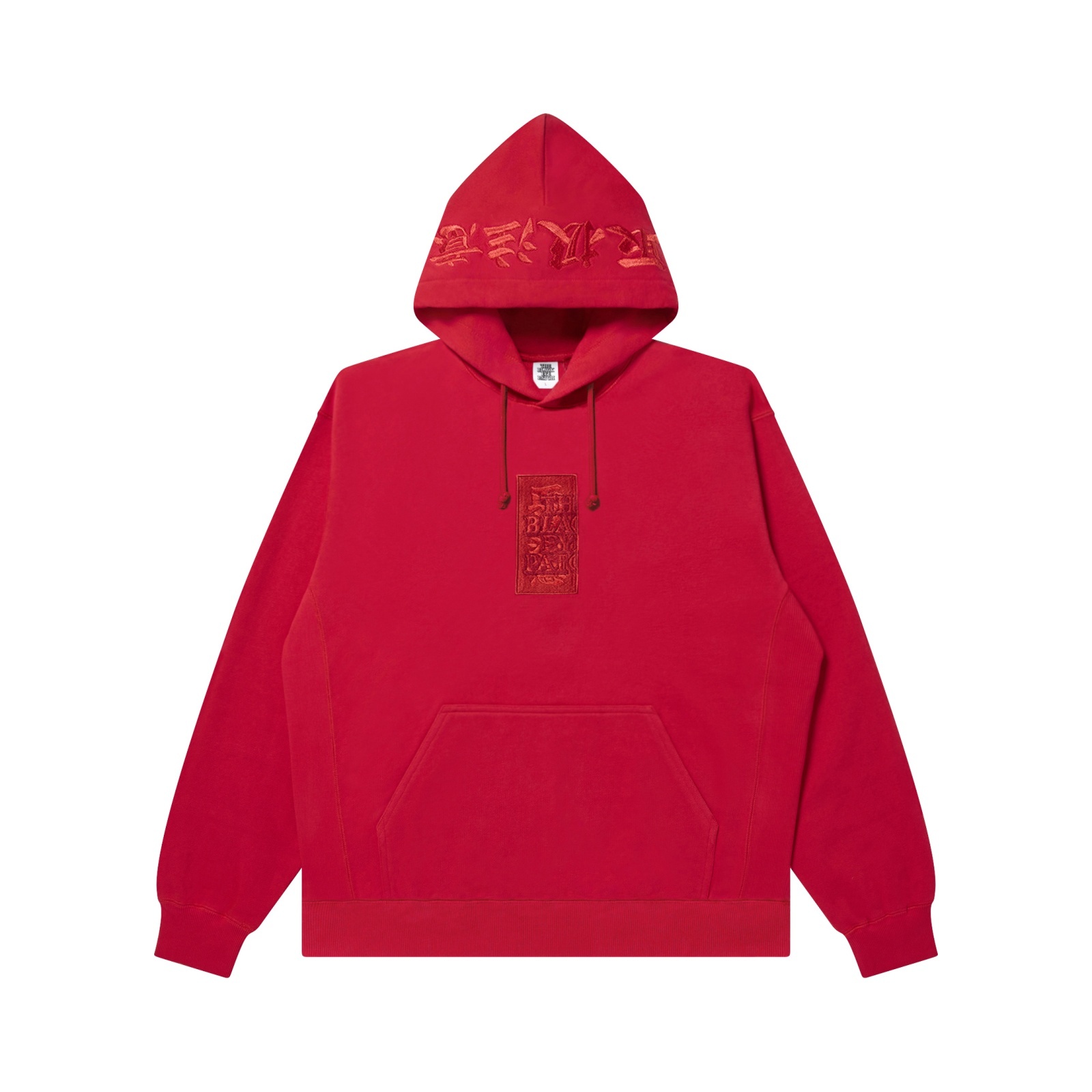 black eye patch HWC LABEL HOODIE レッド BLACK EYE PATCH (HWC LABEL HOODIE) RED - FAMLEST