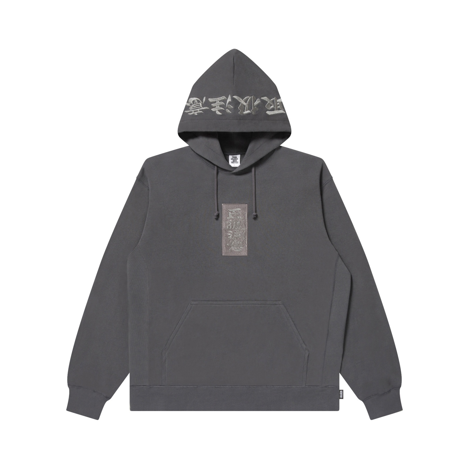 BLACK EYE PATCH (HWC LABEL HOODIE) CHARCOAL - FAMLEST