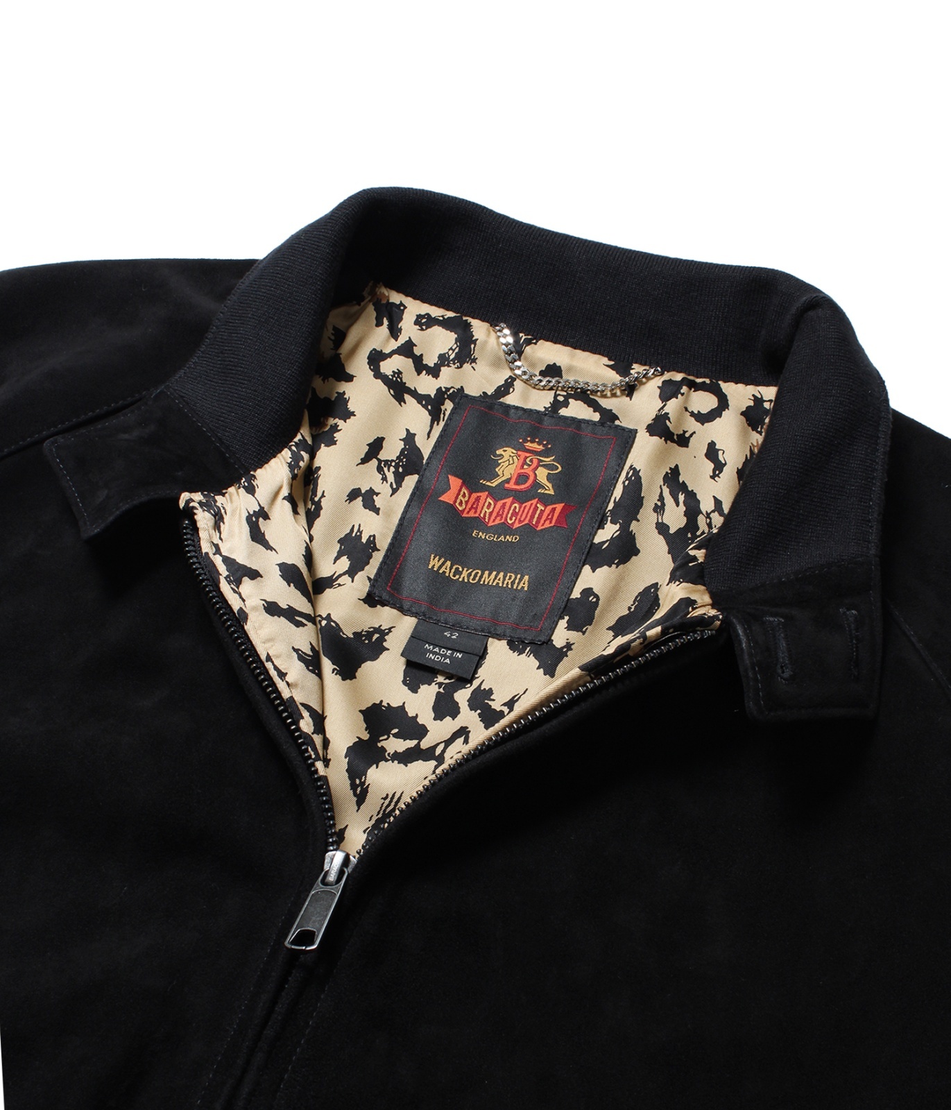 WACKO MARIA (BARACUTA G9 SUEDE LEATHER HARRINGTON JACKET