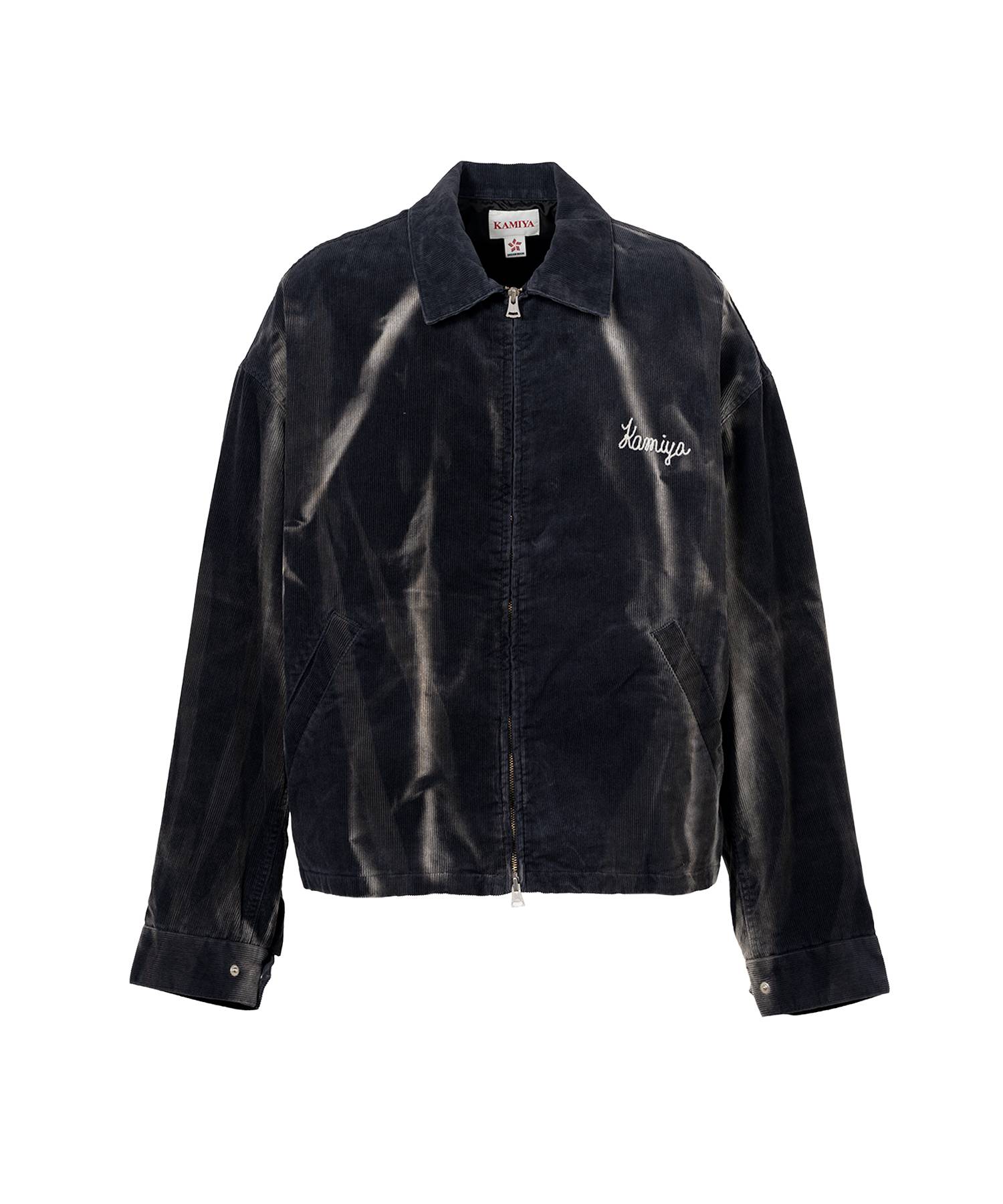 KAMIYA (Sun Faded Like Corduroy Work Jacket) BLACK - FAMLEST
