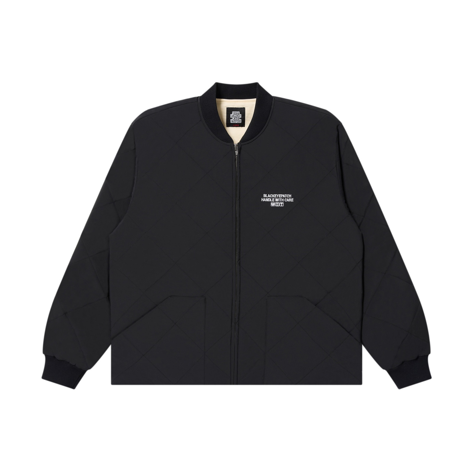 BLACK EYE PATCH (HWC EMBROIDERED QUILTED JACKET) BLACK - FAMLEST