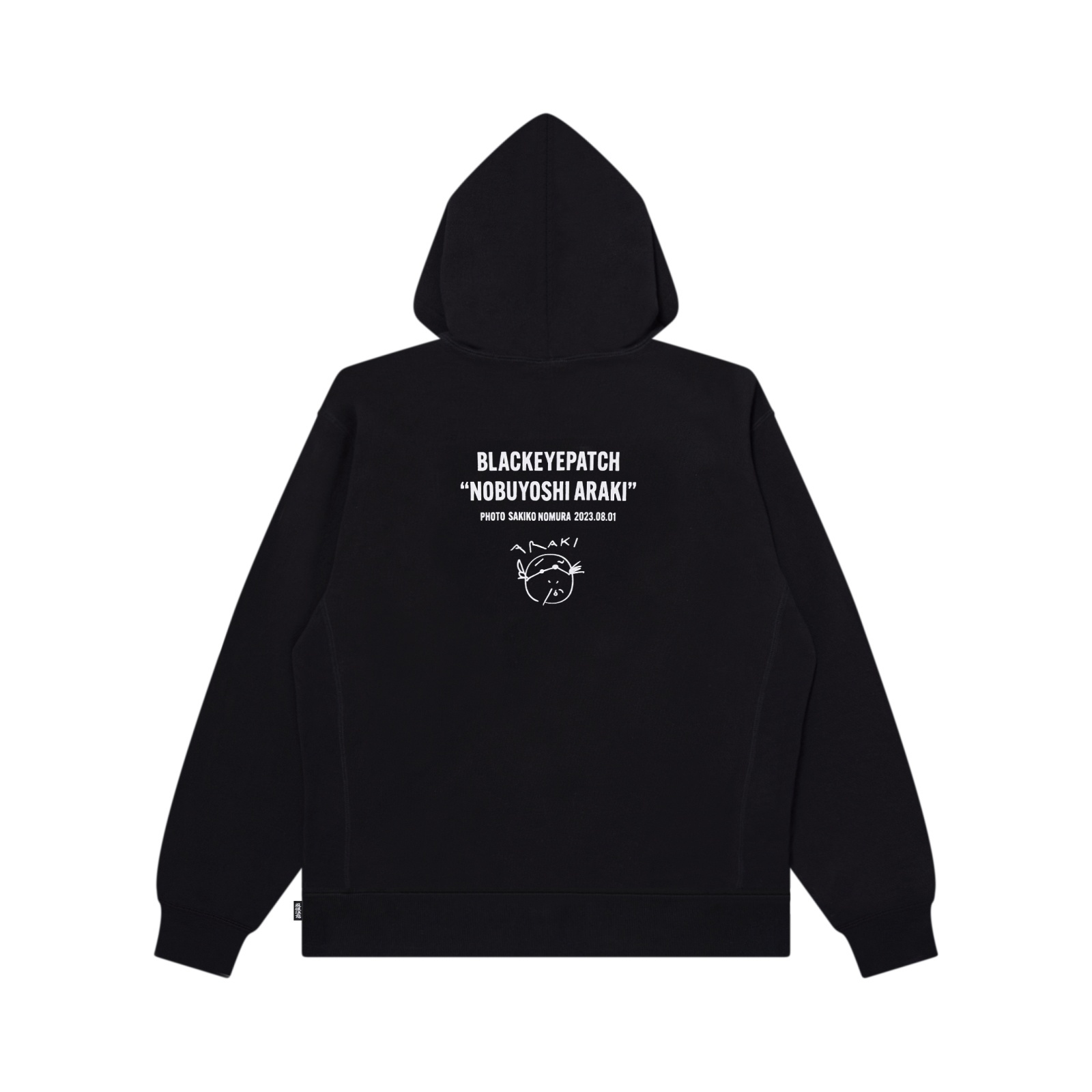 BLACK EYE PATCH (NOBUYOSHI ARAKI PORTRAIT HOODIE) BLACK - FAMLEST
